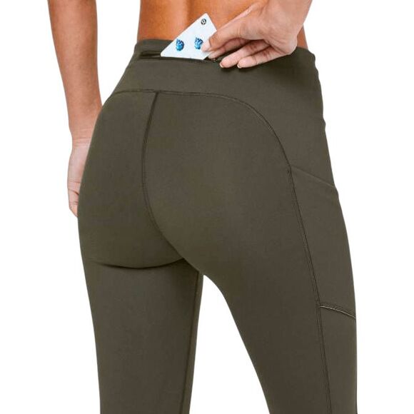 LULULEMON ATHLETICA Speed Up Tight 'Full-On Luxtreme 28' In Dark Olive Size 8 - Picture 4 of 8